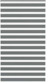 vidaXL Jaluzea tip zebra gri închis lățime țesătură 125,9 cm poliester
