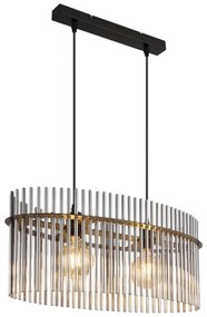 Lustră pe cablu Globo 15698H3 GORLEY 2xE27/60W/230V negru