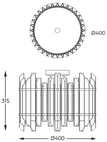 Lustră aplicată Zuma Line C0556-06D-V7V7 ALEXANDRIA 6xG9/42W/230V auriu