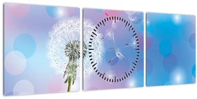 Tablou - Păpădie în vânt (cu ceas) (90x30 cm)