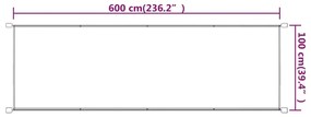 Copertina verticala, gri taupe, 100x600 cm, tesatura oxford Gri taupe, 100 x 600 cm