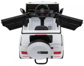 Masinuta Electrica cu acumulator pentru copii NOVOKIDS™ Mercedes G63 AMG , Roti din Cauciuc EVA, Melodii si USB , 3-8 ani , usi cu deschidere ,