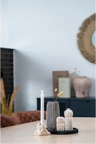 Vază neagră-albă din piatră (înălțime 20 cm) – House Nordic