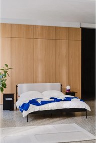 Noptieră neagră cu rafturi Atik – noo.ma