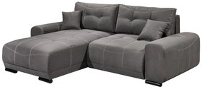 Coltar extensibil, Alvi, cu sezlong interschimbabil, 267 x 91 x 185 cm, antracit