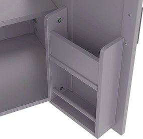 Dulap de baie independent cu chiuvetă, rafturi cu uși duble, sertare practice, rafturi ajustabile, 60x46x84,8 cm, Gri