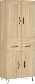 vidaXL Dulap înalt, stejar sonoma, 69,5x34x180 cm, lemn compozit