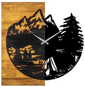 Ceas de perete 56x58 cm 1xAA lemn/metal