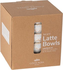 Boluri albe 4 buc. din gresie ø 15 cm Latte – Costa Nova