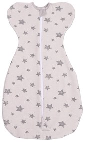 Sistem de infasat 0-4 luni Kidizi Swaddel Confort Galaxy Grey, bumbac flausat, 1 tog, pentru toamna-iarna