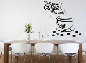 Autocolant de perete cu textul BEST COFFEE IN TOWN 100 x 200 cm