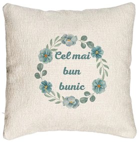 Perna Decorativa Canapea pentru Bunicul 4, 40x40 cm, Cu fermoar