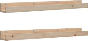 vidaXL Rafturi de perete, 2 buc., 110x12x9 cm, lemn masiv de pin
