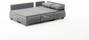 Coltar Extensibil Fly Corner Sofa Bed Left, Gri