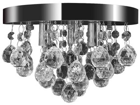 240688 vidaXL Candelabru cu cristale, design cromat