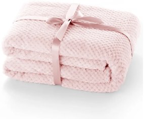 Pătură din microfibră DecoKing Henry, 220 x 240 cm, roz pudră
