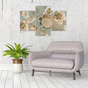 Tablou - Flori aurii (90x60 cm)