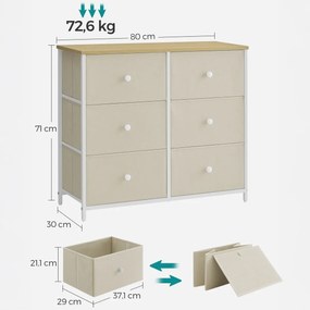 Comoda E1033 WT, 80 cm, L