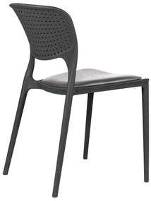 TODO Gri (grafit/antracit) cu pernă gri - SCAUN MODERN PENTRU BUCĂTĂRII, GRĂDINI, CAMERE DE CAFEA (FIXE)