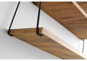 Etajeră de perete ZIHON 63,5x60 cm neagră/maro