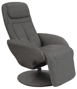 Fotoliu recliner stofa Optima 2 gri inchis - H 84-101 cm