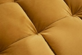 Coltar elegant Cozy Velvet II, catifea galben mustar