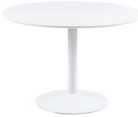 Masă rotundă Actona Ibiza, ø 110 cm, alb