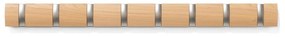 Cuier de perete în culoare naturală din lemn masiv de frasin Flip – Umbra