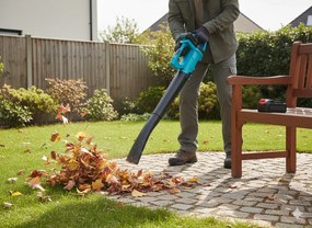 Suflantă de frunze fără fir cu 2 baterii și încărcător