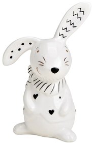 Iepuras din ceramica BUNNY FRONT 12 cm alb