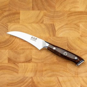 Gudaro - Cuțit pentru fructe din oțel Damasc FENG 3,5, 67 de straturi de oțel damasc, lungime 9,5cm