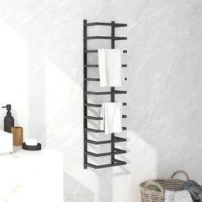 vidaXL Suport de prosoape, negru, 24x12x96 cm, oțel