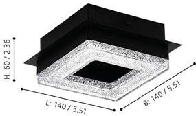 Eglo 99324 - Plafonieră LED FRADELO 4xLED/4W/230V