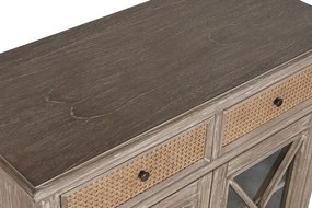 Bufet, natur, din lemn de bayur si rattan, Seraphine