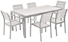 Set de masă pentru grădină Vero (alb). 1011617