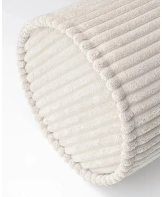 Pernă decorativă pentru copii crem cu tapițerie din catifea reiată Roll – Wigiwama