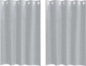 vidaXL Cortină din Voile 2 pcs Gri închis 140 x 140 cm Poliester