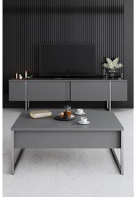 Mobilier living Luna set (antracit + Argintiu) . 1102304