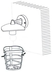 Eglo 93098 - LED Aplică perete exterior ALORIA 1xE27/8,5W/230V