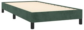 Cadru de pat, verde inchis, 90x200 cm, catifea Verde inchis, 25 cm, 90 x 200 cm