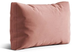 Pernă pentru canapea roz cu tapițerie din catifea Kemi – Cosmopolitan Design