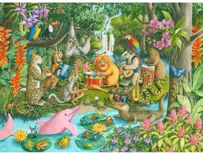 PUZZLE TRUPA DE MUZICA A ANIMALELOR, 100 PIESE - RAVENSBURGER (RVSPC13367)
