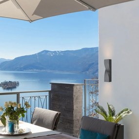 Aplica LED pentru iluminat exterior moderna Follina negru 8154 RX