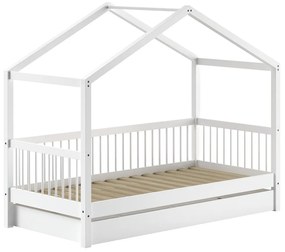 Set FORREST BEECH format dintr-un Pat copii Vipack (90 x 200 cm) și un sertar.
