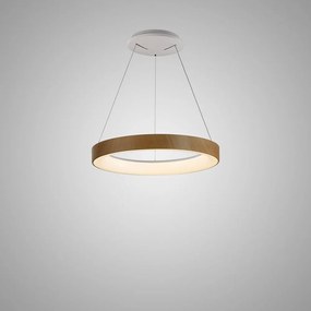 Lustra LED inteligenta design circular NISEKO II Wood 38cm