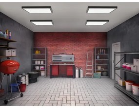 Plafonieră LED pentru baie FRAME LED/50W/230V 60x60 cm IP44 negru Brilagi