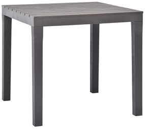 vidaXL Masă de grădină, cafeniu, 78 x 78 x 72 cm, plastic