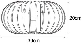 Lampa de perete de design alb 39 cm - Johanna