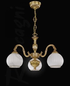 Candelabru din alama cu 3 brate design italian 9300