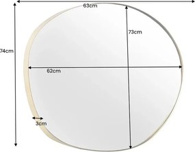 Oglinda de perete decorativa NOEMI 70cm auriu